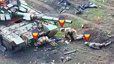 Ukrainian Armor Strikes Russian Mine — Then FPV Drone Finishes the Job!