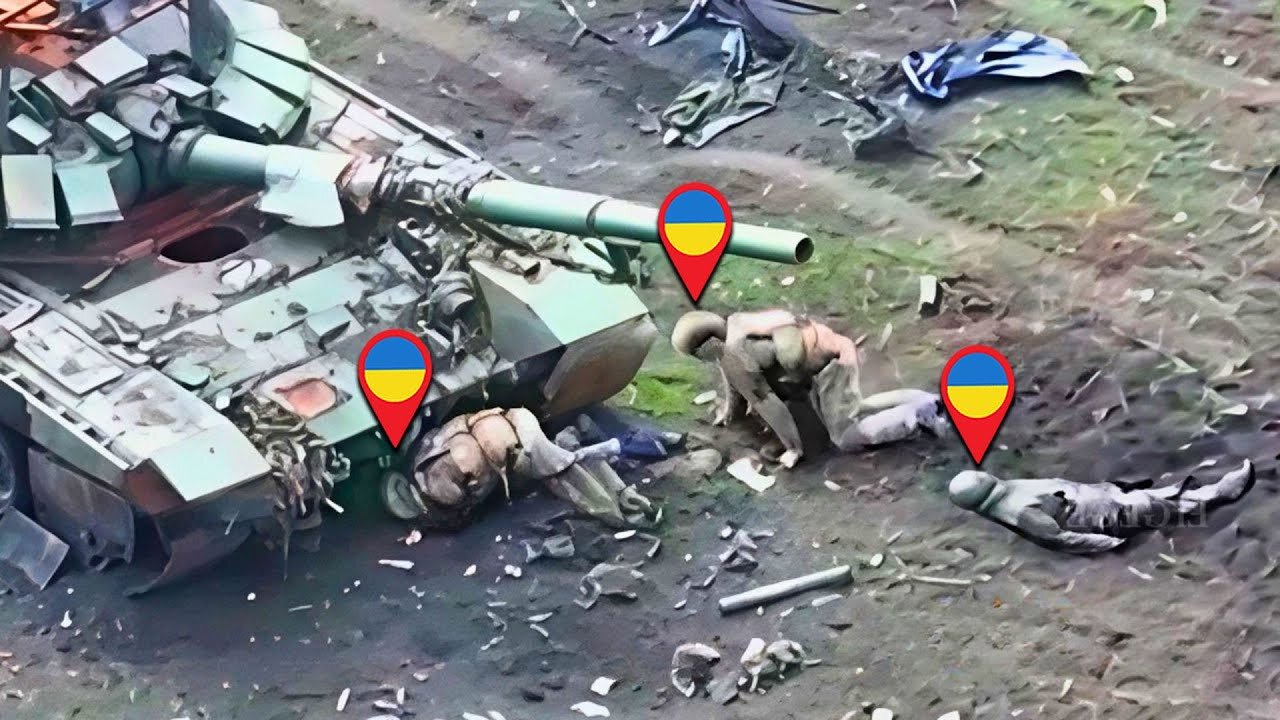 Ukrainian Armor Strikes Russian Mine — Then FPV Drone Finishes the Job!