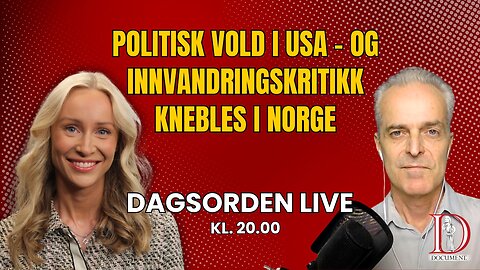 Politisk vold i USA – og innvandringskritikk knebles i Norge | Dagsorden LIVE 22. mai