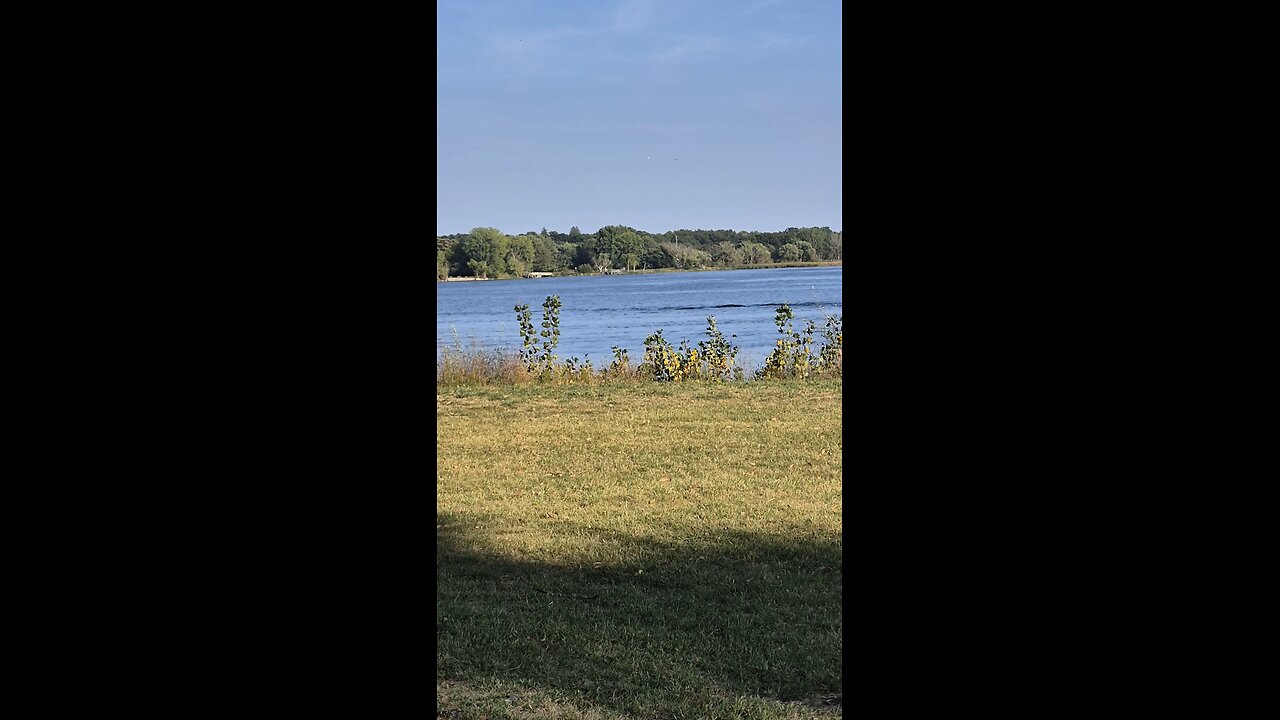 Flying big over the lake