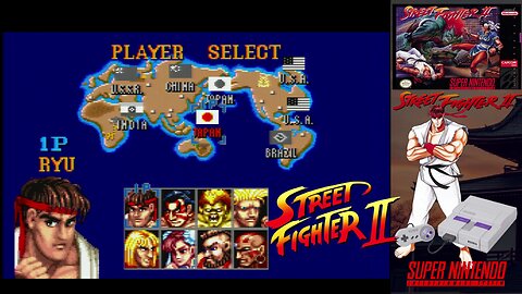 Street Fighter II (Super Nintendo) - Ryu gameplay