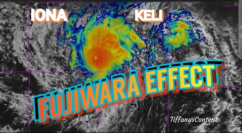 The Fujiwara effect 145mph ~MAJOR HURRICANE IONA & TROPICAL STORM KELI dances around Hawaii!