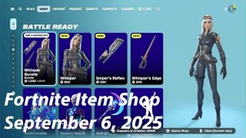 Fortnite Item Shop|September 6, 2025(*New* Whisper Bundle)
