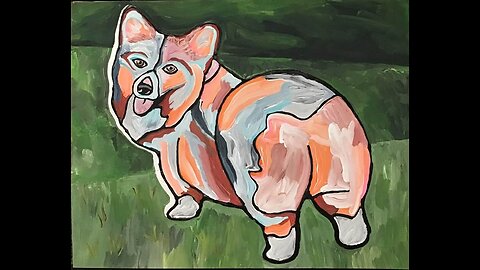 In the Studio: Corgi Line Pour Art