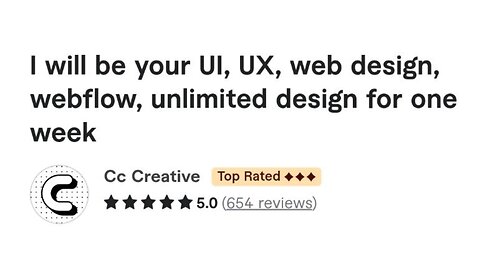 I will be your UI, UX, web design, webflow, unlimited design for one week