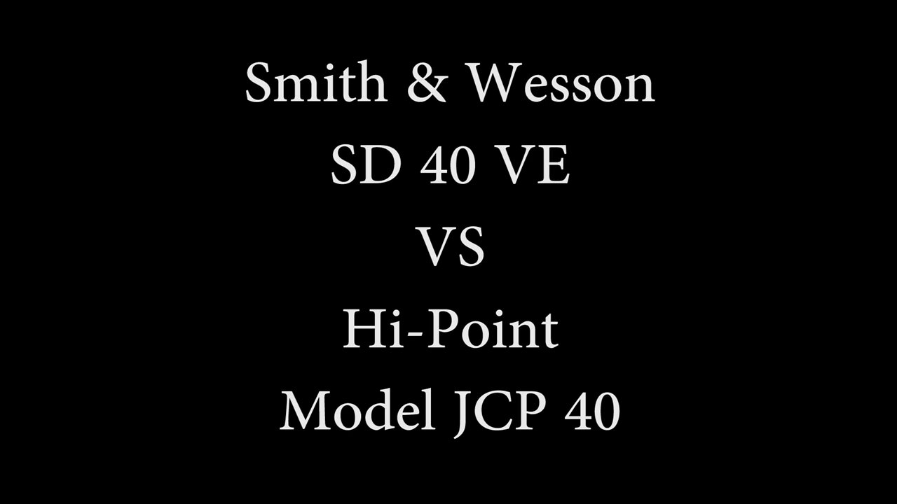 Smith & Wesson vs HiPoint 40 cal