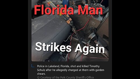 Florida Man Swims with Gators, then Gets Shot by Police and in Other News