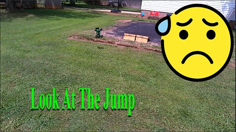 RC Speed Demon Jumping Double Ramps In The Back Yard Part 2 (Green)