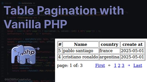 How to Create a Table Pagination with Vanilla PHP