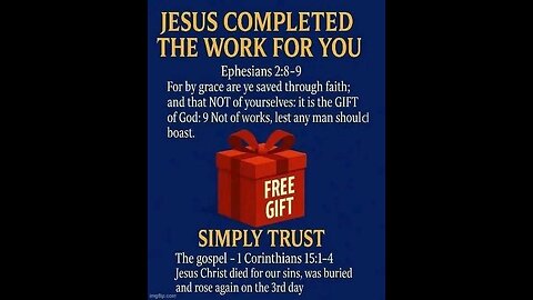 Salvation is a free gift