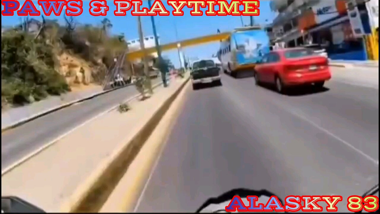MAN IS RUN OVER BY A MOTORCYCLIST AND THEN HIT IN THE HEAD BY ANOTHER MAN WITH A STICK