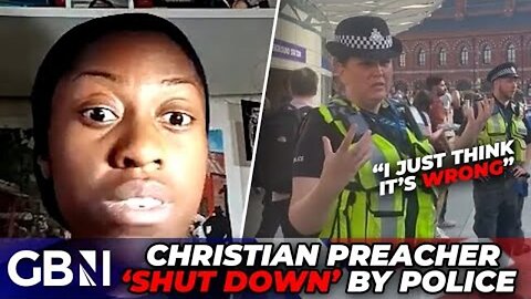 WATCH: police 'SHUT DOWN' Christian preacher in 'strange' clash - 'persecution' WARNING issued