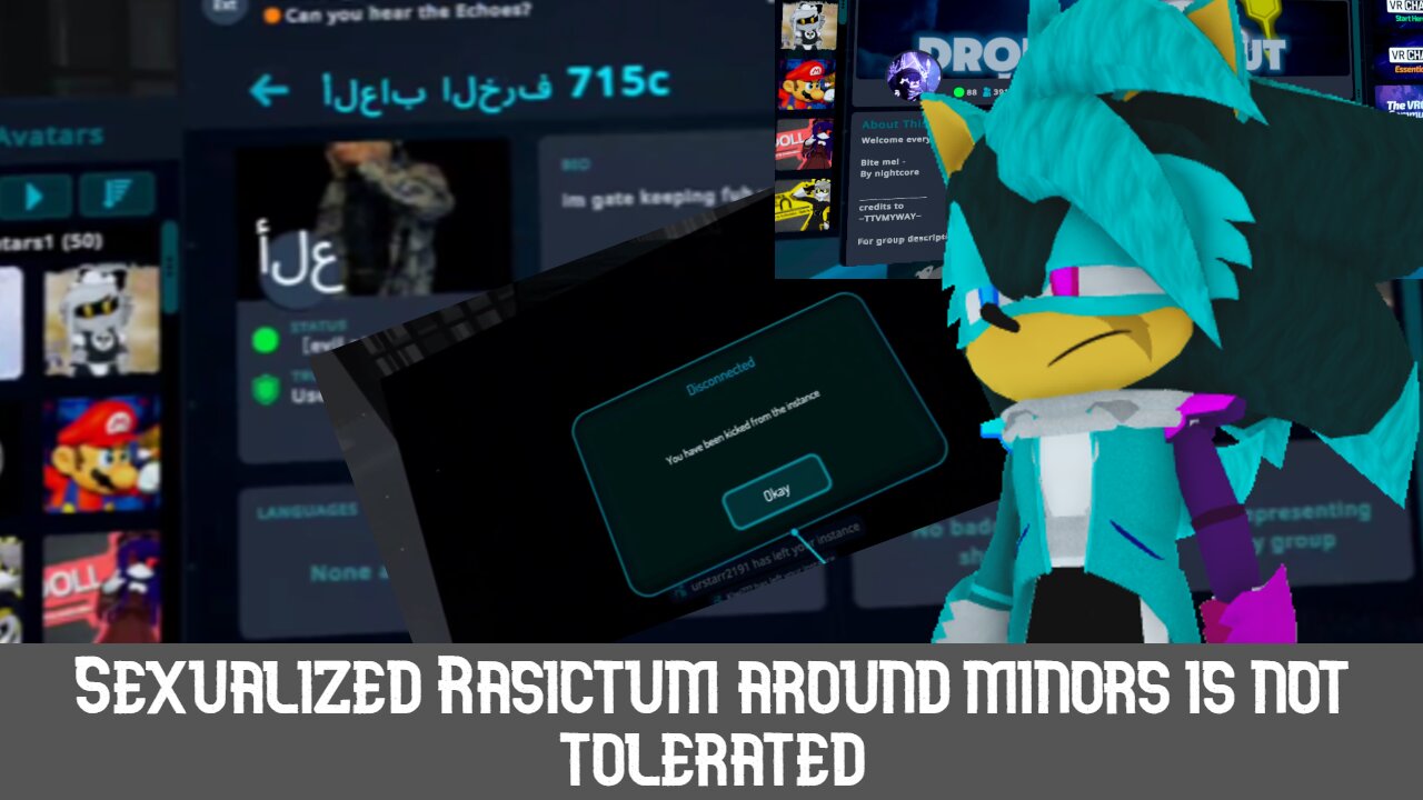 A VRChat User uses Sexualized Racism (Externals VRChat Corutroom EP3)