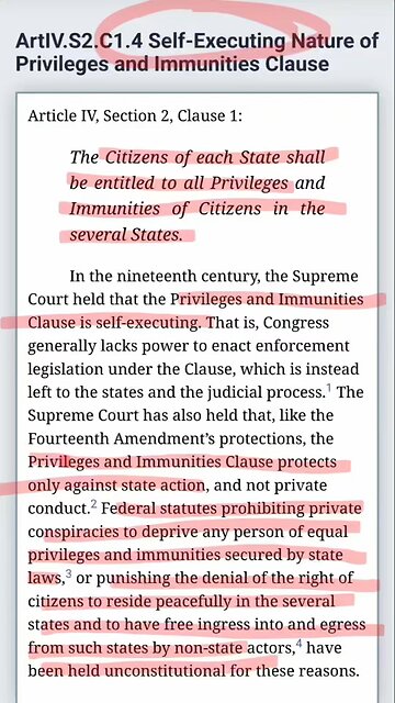 Self Execution of Inherent Rights!. Article IV, II. 1