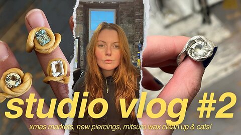 Jewellery studio vlog #2 | day in the life | mitsuro wax pieces back from casting