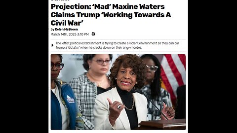 LIVE: Maxine Waters Claims Trump Wants a Civil War