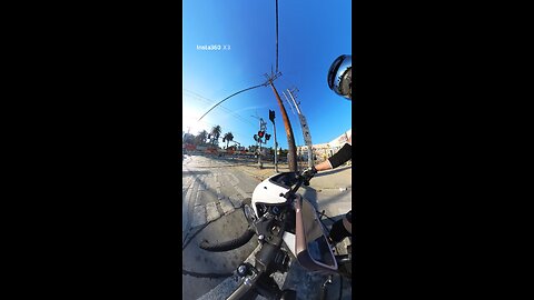 Riding around the block in my neighborhood