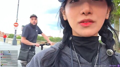 Muslim Man Attacks A Female Korean Streamer In France