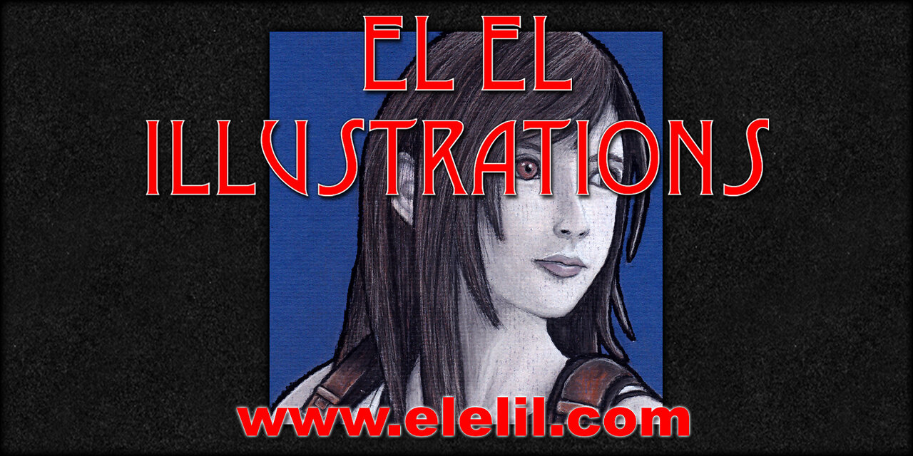 Drawing Tifa from Final Fantasy 7 in Pastel