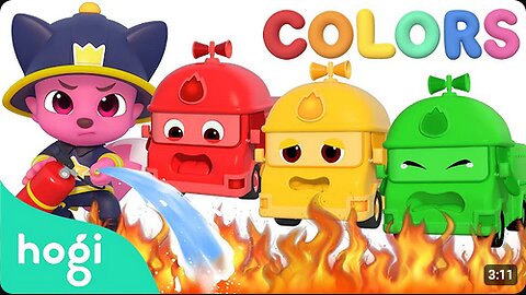 Learn Colors with Colorful Fire Truck _ Colors for Kids｜Hogi Colors｜Hogi Pinkfong