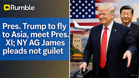 Pres. Trump to fly to Asia, meet Pres. Xi; NY AG James pleads not guilty
