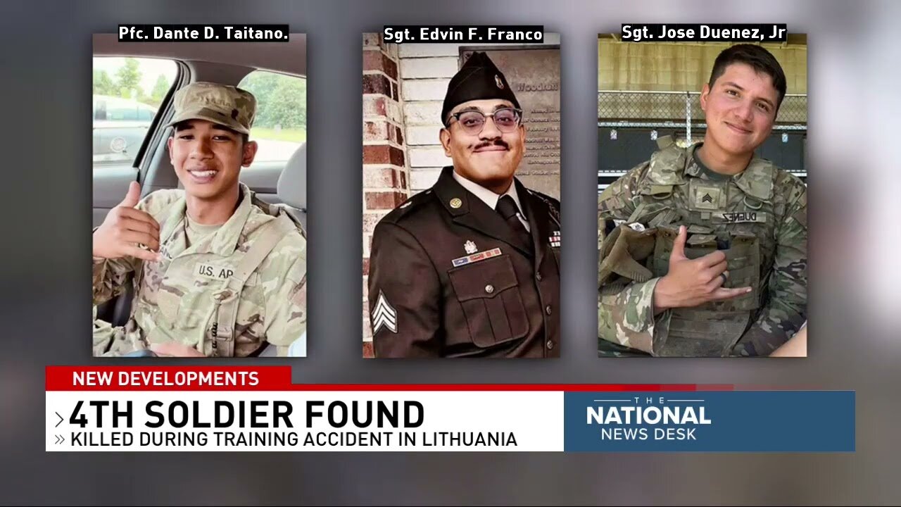 Fourth missing US soldier's body recovered in Lithuania