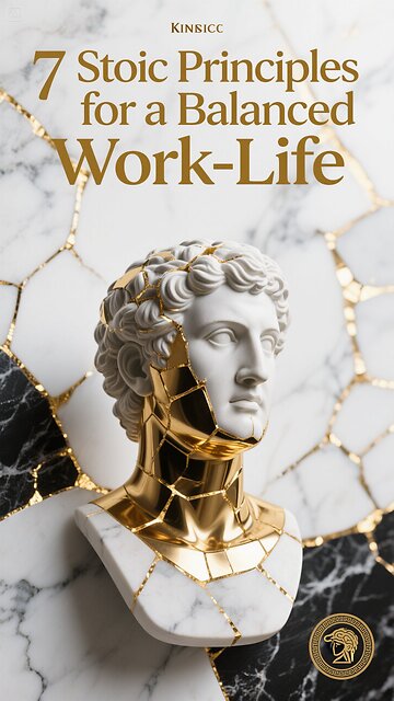 7 Stoic Principles for a Balanced Work-Life⚪🧠#InnerPeace #SelfControl #Productivity