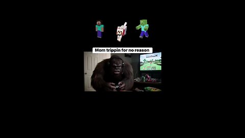 Bigfoot playing Minecraft