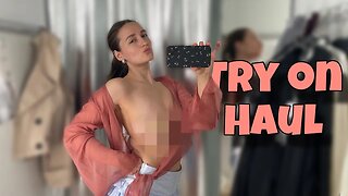 [4K] Transparent Clothes ｜ No Bra Challenge｜ Try On Haul Tutorial (3)