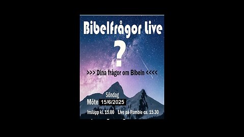 Bibelfrågor live 15/6/2025