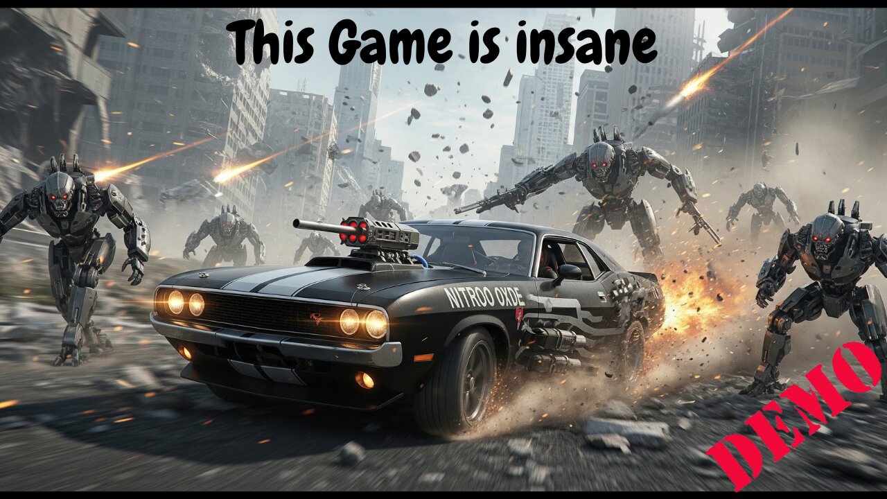 CARS WITH GUNS vs. GIANT ROBOTS! Anarchy Road - INSANE Speed & Destruction! Gameplay - Demo