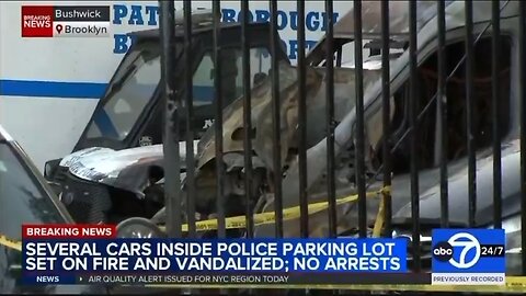 8 NYPD Vehicles Set On Fire In Brooklyn In Suspected Arson Attack