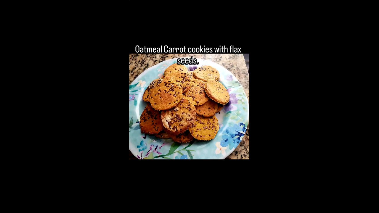 Oatmeal Carrot cookies with flax seeds.
