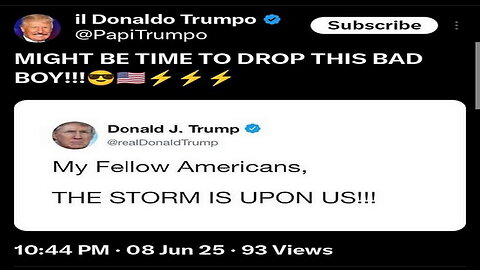 My Fellow Americans THE STORM IS UPON US
