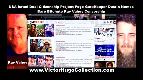 USA Israel Dual Citizenship Project Pogo GateKeeper Dustin Nemos Bares Bitchute Ray Vahey Censorship