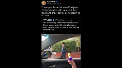 Based BritBongs are now doing drive-bys on random [[[jews]]] using water guns...