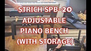 STRICH Adjustable Piano Bench with Storage, SPB 20