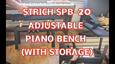 STRICH Adjustable Piano Bench with Storage, SPB 20