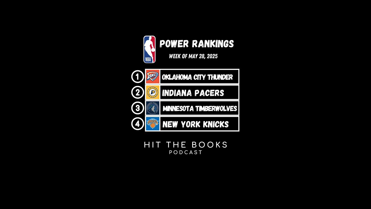 NBA Power Rankings for the week of 5/28/2025!