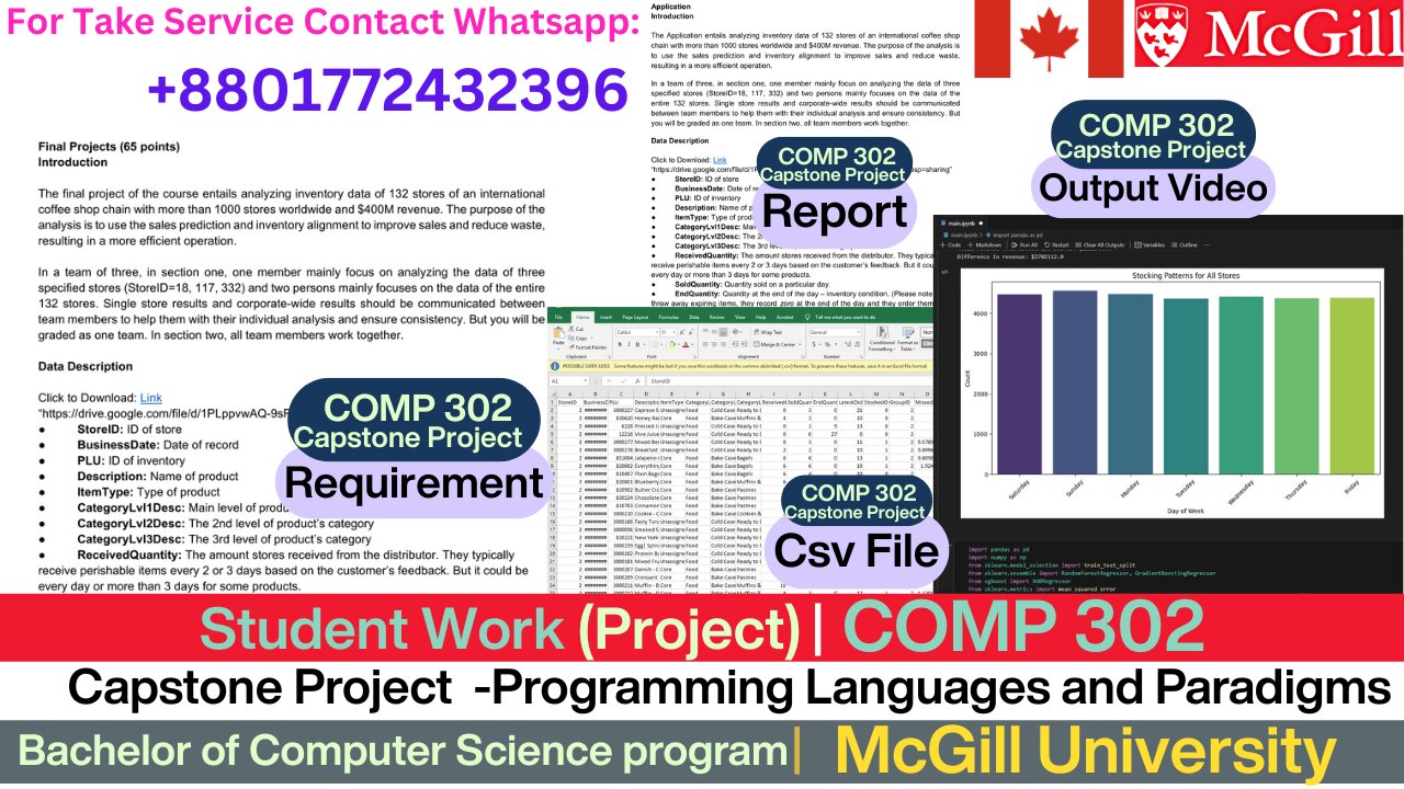 Client Work (Final Project) | COMP 302 Capstone Project | McGill University