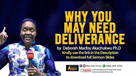 this is why you may need deliverance