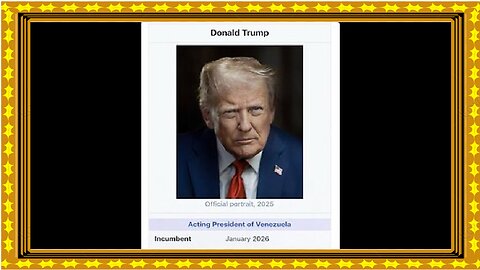 Trump pic as Acting President of VZ! Greenland! Contempt on Clinton! Matrix is breaking! 1-13-2026