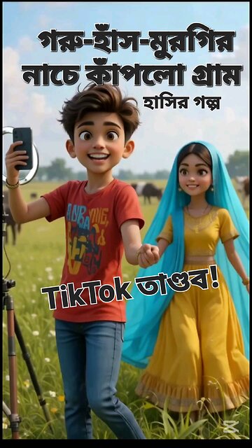 TikTok তাণ্ডব! গরু হাঁস-মুরগির ভাইরাল নাচ 😂 | Funny Bangla Village Comedy Video 2025