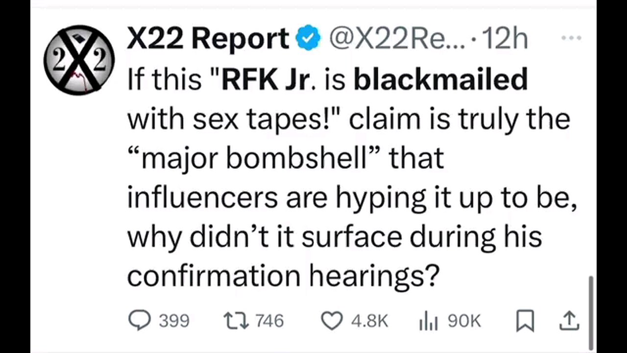 Alex Jones And The X22 Report Make Some Interesting Points On RFKJr Sex Tape Controversy