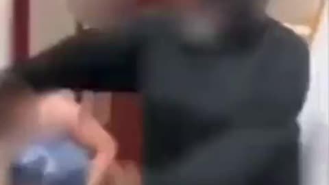 Fat Black lady slams White child