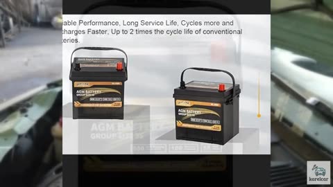 Weize Platinum AGM Battery BCI Group 35 Automotive Battery, 100RC, 650CCA, 36 Mo