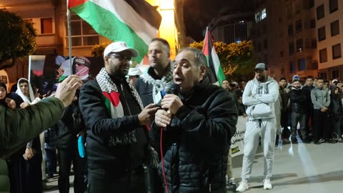 طنجة اليوم الوطني 21 التضامني مع الشعب الفلسطيني 22 03 2025 كلمة الجبهة حكيم نكتار