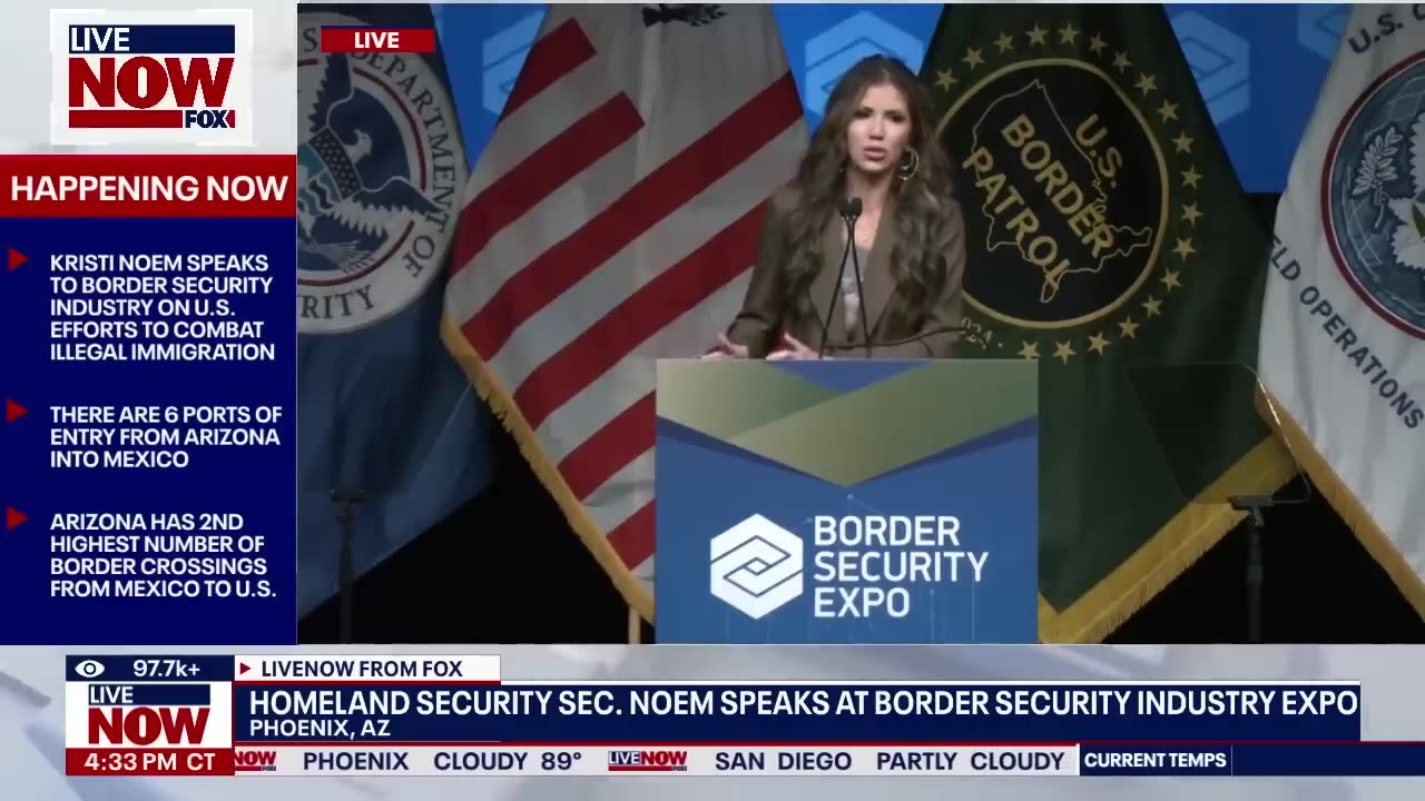 Kristi Noem speaks on border security, trip to El Salvador prison