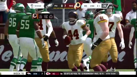 #httr vs #FlyEaglesFly I 1965 WASHINGTON VS Madden 20 I Franchise SEASON 1 WEEK 15 WASHINGTON VS PHILADELPHIA