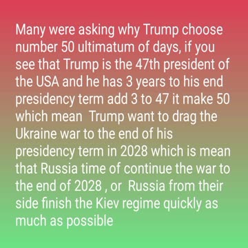 What does the Trump 50th ultimatum mean?